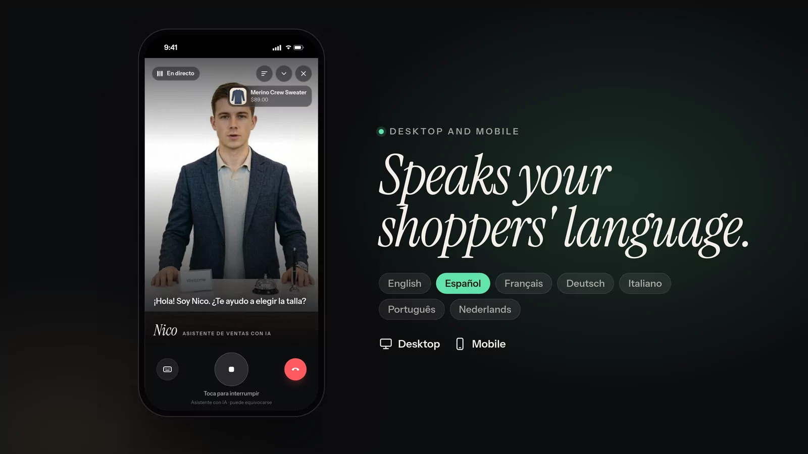 On mobile too, in your shoppers’ language